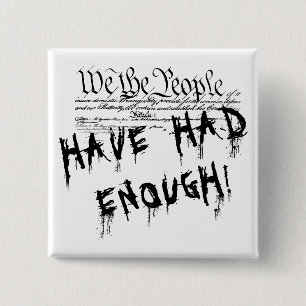 Bóton Quadrado 5.08cm Nós as pessoas! Botão de Protesto Político