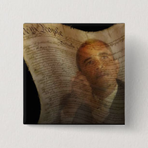 Bóton Quadrado 5.08cm Nós as pessoas da pintura a óleo de Obama