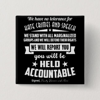 Bóton Quadrado 5.08cm Nós não temos nenhuma tolerância para o botão do