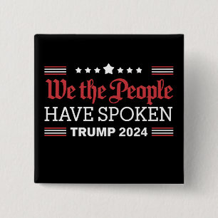 Bóton Quadrado 5.08cm Nós, O Povo, Falamos Trump 2024