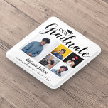 Bóton Quadrado 5.08cm Nosso Formando | 5 Graduação de Fotografias<br><div class="desc">Comemore a formatura do seu filho em estilo com um botão de graduação personalizado! Inclua 5 fotos do seu filho ou filha, juntamente com o nome, escola/faculdade e ano de aula. O botão mostra orgulhosamente "NOSSA FORMANDO" e com certeza será um sucesso como um favor de partido para amigos e...</div>