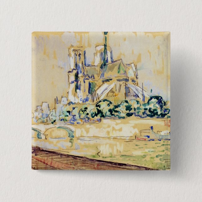 Bóton Quadrado 5.08cm Notre Dame, 1885 (Frente)
