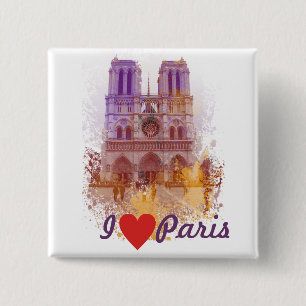 Bóton Quadrado 5.08cm Notre Dame de Paris