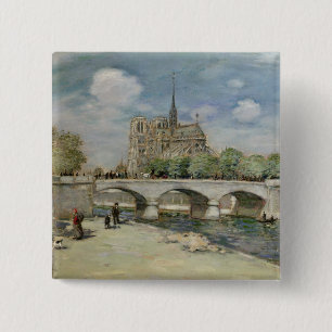 Bóton Quadrado 5.08cm Notre Dame de Paris, c.1900