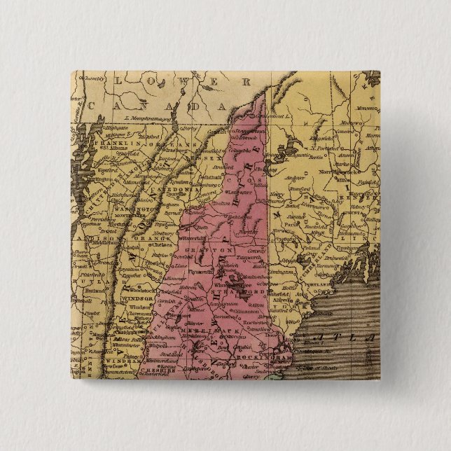 Bóton Quadrado 5.08cm Nova Inglaterra 4 (Frente)