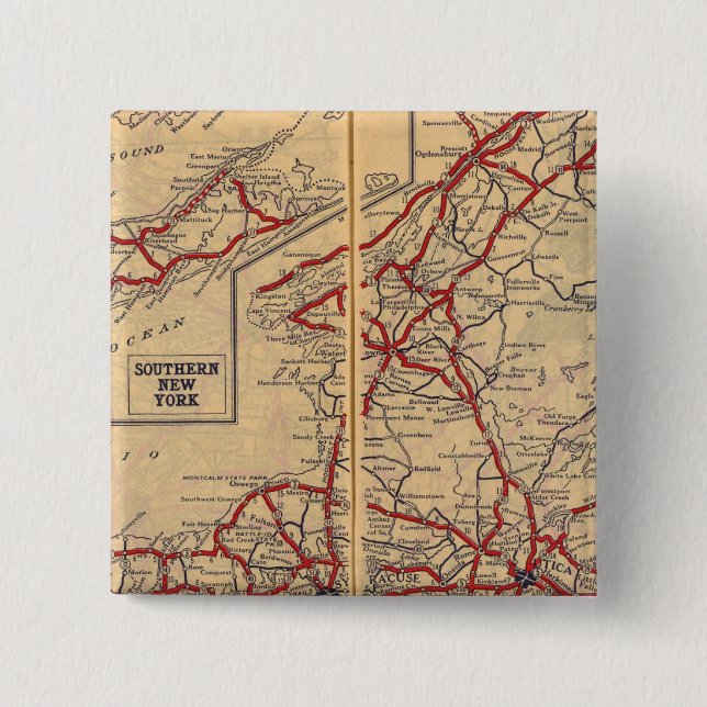 Bóton Quadrado 5.08cm Nova Iorque 28 (Frente)