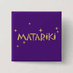 Bóton Quadrado 5.08cm Nova Zelândia Maori - Estrelas Matariki 2