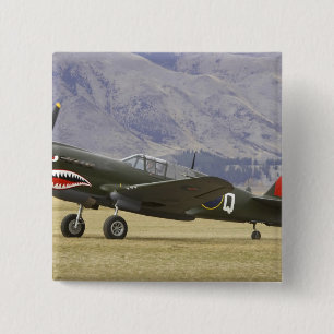 Bóton Quadrado 5.08cm Nova Zelândia, Otago, Wanaka, Warbirds Over 5