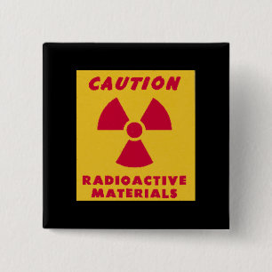 Bóton Quadrado 5.08cm Novidade dos materiais radioactivos