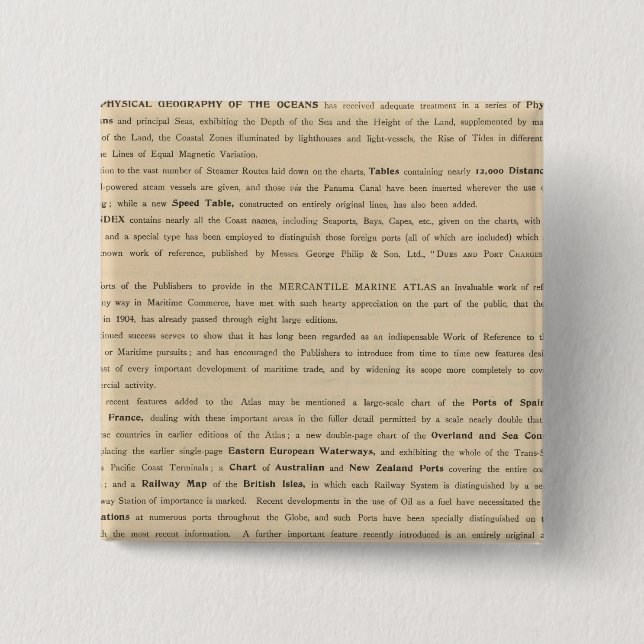 Bóton Quadrado 5.08cm Novo atlas marinho mercantil (Frente)