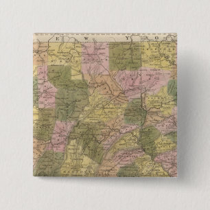 Bóton Quadrado 5.08cm Novo Mapa Da Pensilvânia