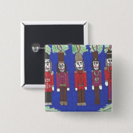 Bóton Quadrado 5.08cm Nozes de Natal