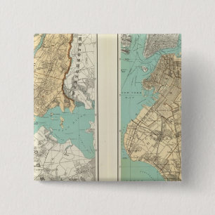 Bóton Quadrado 5.08cm NY City, Brooklyn