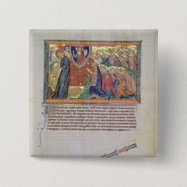 Bóton Quadrado 5.08cm O 7o anjo que funde sua trombeta (Frente)