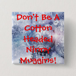 BÓTON QUADRADO 5.08CM O ALGODÃO DIRIGIU O BOTÃO DO NINNY MUGGINS