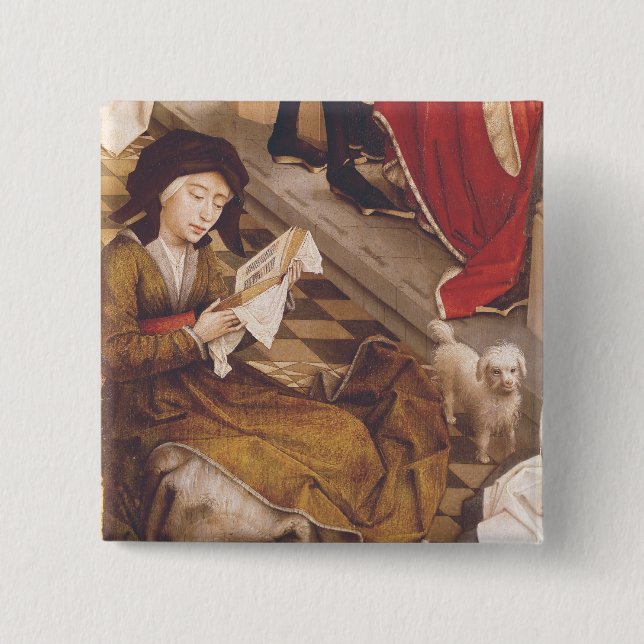 Bóton Quadrado 5.08cm O Altarpiece 2 de sete sacramentos (Frente)
