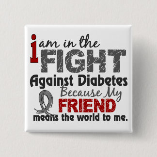 Bóton Quadrado 5.08cm O amigo significa-me o mundo diabetes