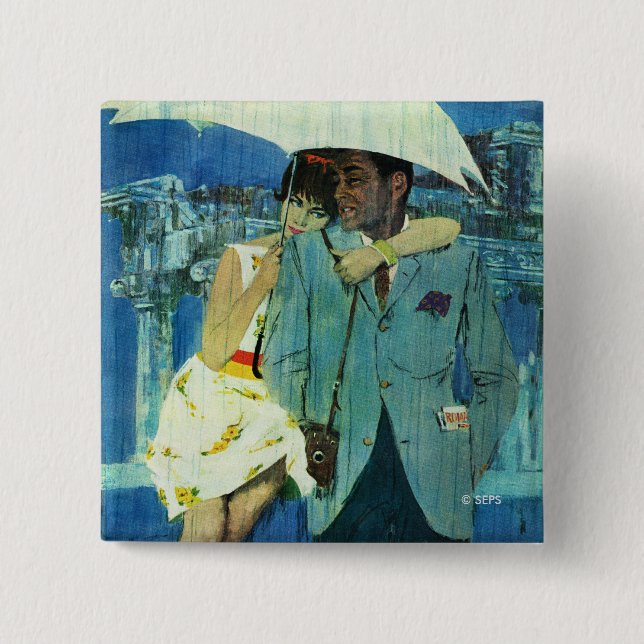 Bóton Quadrado 5.08cm O amor vem à senhorita Lucas (Frente)