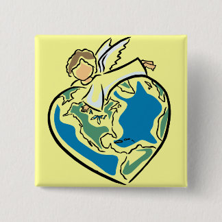 Bóton Quadrado 5.08cm O Anjo da Terra -