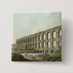 Bóton Quadrado 5.08cm O aqueduto perto de Belgrado, Serbia, chapeia 6