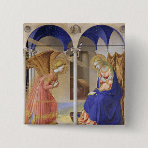 Bóton Quadrado 5.08cm O aviso por Fra Angelico