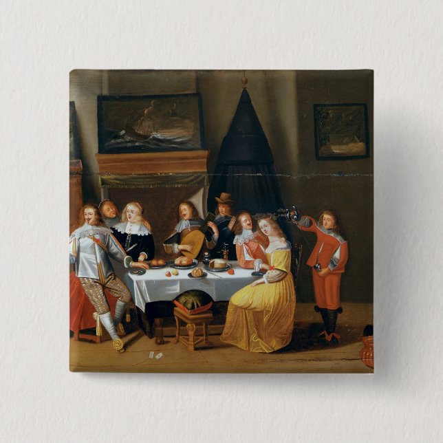 Bóton Quadrado 5.08cm O banquete (Frente)
