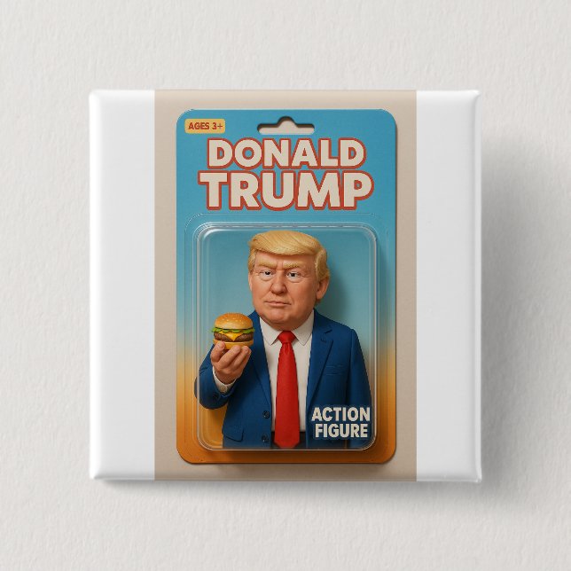 Bóton Quadrado 5.08cm O Barão do Hambúrguer (Frente)