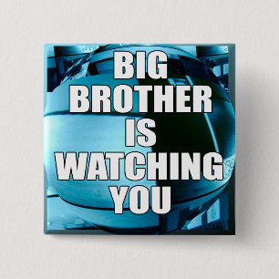 Bóton Quadrado 5.08cm O big brother está olhando-o