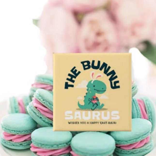 Bóton Quadrado 5.08cm O Botão Bunny Saurus (Criador carregado)