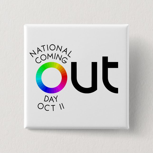 Bóton Quadrado 5.08cm O botão grande do branco do quadrado da SAÍDA (Frente)