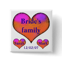 o botão lateral da noiva