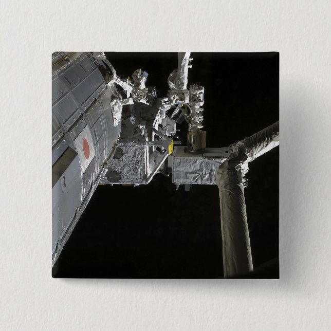 Bóton Quadrado 5.08cm O braço robótico do experimento japonês Modu (Frente)