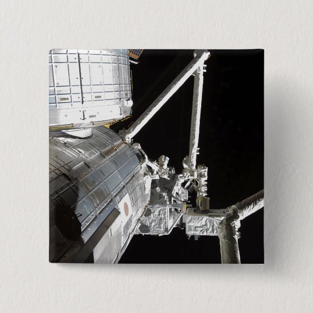 Bóton Quadrado 5.08cm O braço robótico do experimento japonês Modu 2 (Frente)