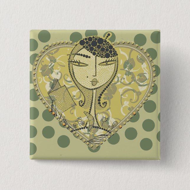 Bóton Quadrado 5.08cm O camiseta e os presentes da forma da leitura (Frente)