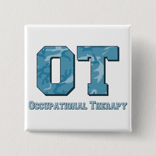 Bóton Quadrado 5.08cm o camo rotula o azul (Frente)