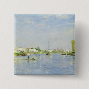 Bóton Quadrado 5.08cm O canal Santo-Denis