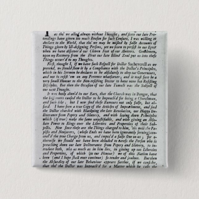 Bóton Quadrado 5.08cm O capitão da declaração das multidões (Frente)