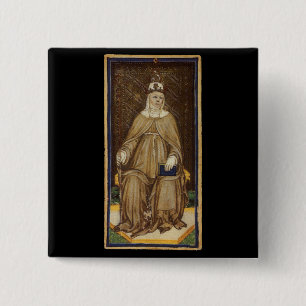 Bóton Quadrado 5.08cm O cartão de Tarot alto da sacerdotisa
