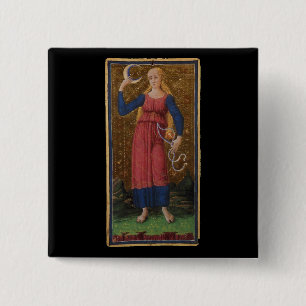 Bóton Quadrado 5.08cm O cartão de Tarot da lua