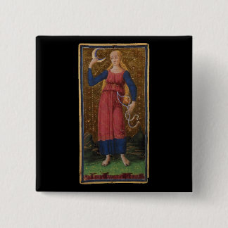 Bóton Quadrado 5.08cm O cartão de Tarot da lua
