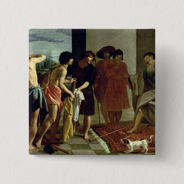 Bóton Quadrado 5.08cm O casaco de Joseph, 1630 (Frente)