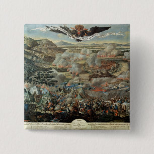 Bóton Quadrado 5.08cm O cerco de Viena pelos turcos em 1683
