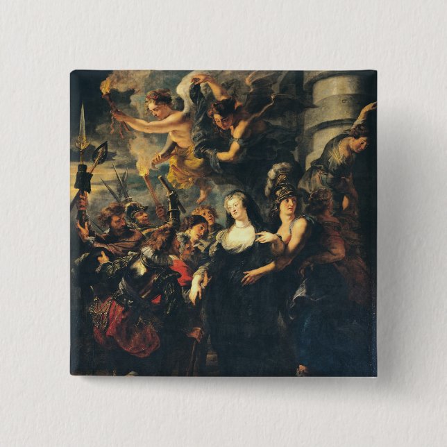 Bóton Quadrado 5.08cm O ciclo 3 de Medici (Frente)