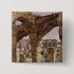 Bóton Quadrado 5.08cm O Colosseum, Roma, 1835