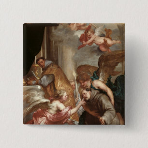 Bóton Quadrado 5.08cm O comunhão de St Bonaventure