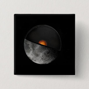 Bóton Quadrado 5.08cm O conceito do artista que mostra um núcleo intern