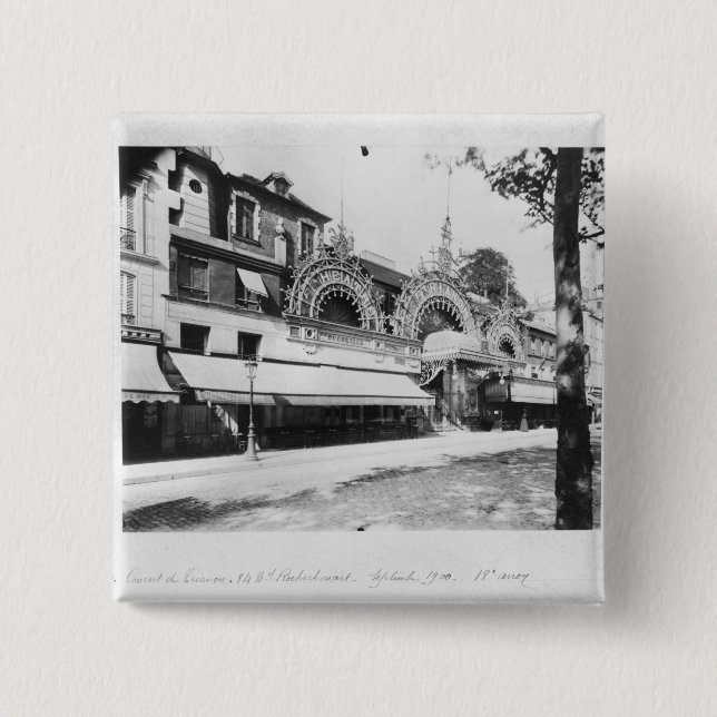 Bóton Quadrado 5.08cm O concerto de Trianon em Paris (Frente)