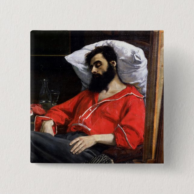 Bóton Quadrado 5.08cm O convalescente (Frente)