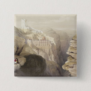 Bóton Quadrado 5.08cm O convento de St. Saba, o 4 de abril de 1839,