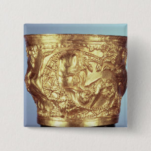 Bóton Quadrado 5.08cm O copo, encontrou no túmulo real de Vaphio